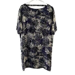 Club Monaco 💯 Silk Floral Abstract Back Cutout Dress